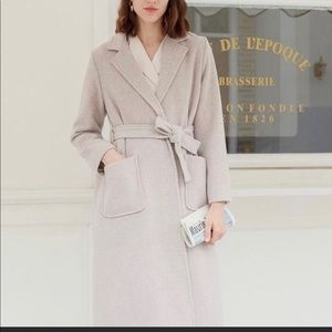 Simple retro 50% wool coat